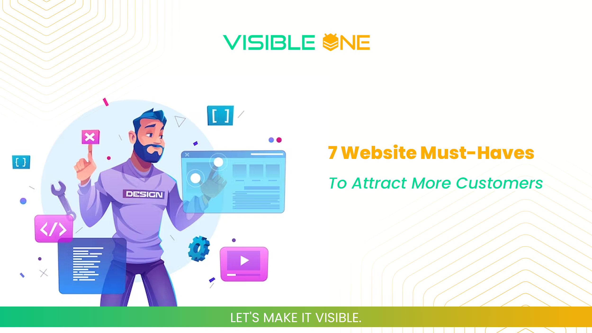 website design vector, visible one
