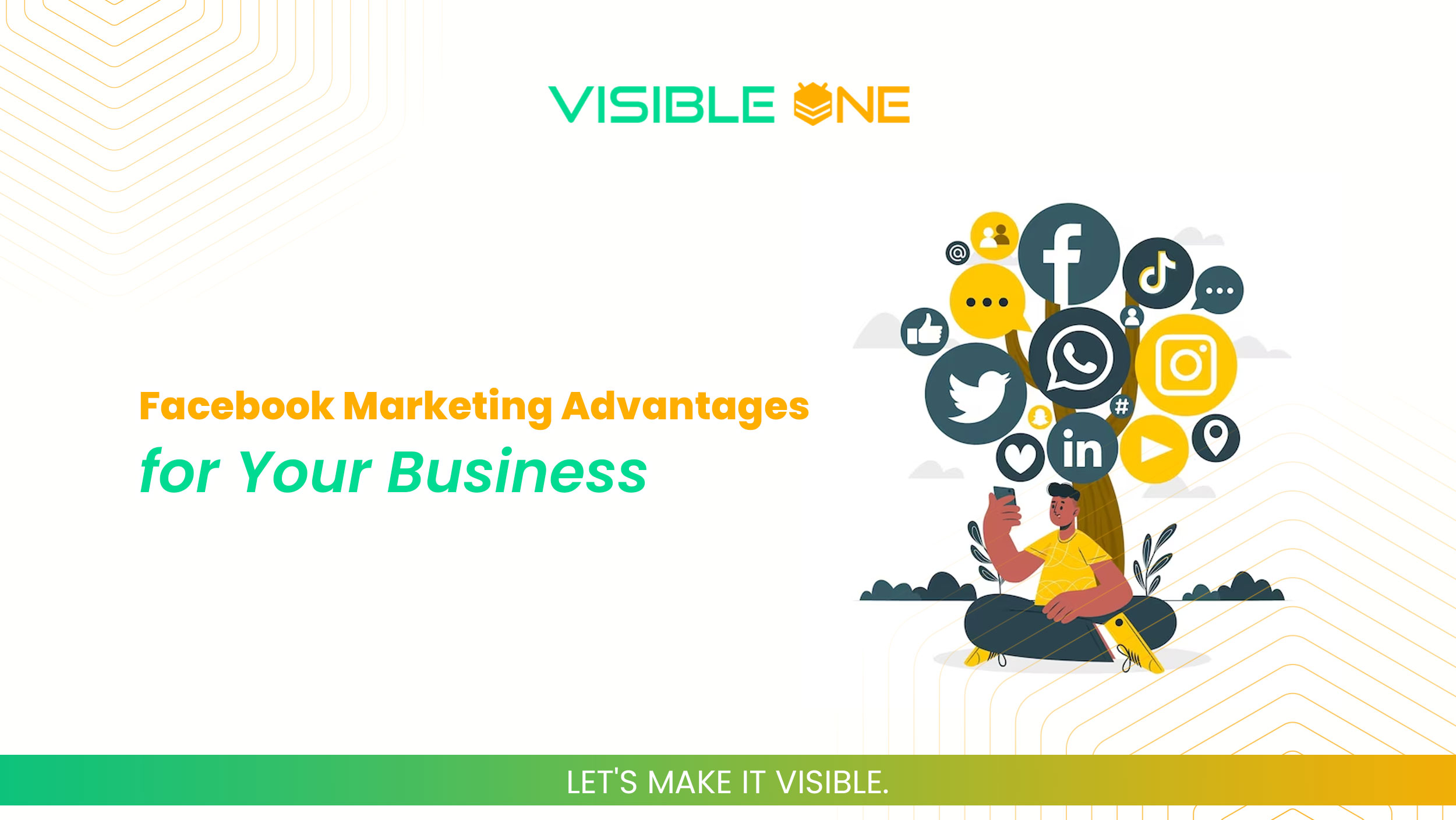 social media icon vector, facebook marketing, visible one